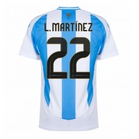 Camisa de time de futebol Argentina Lautaro Martinez #22 Replicas 1º Equipamento Copa America 2024 Manga Curta